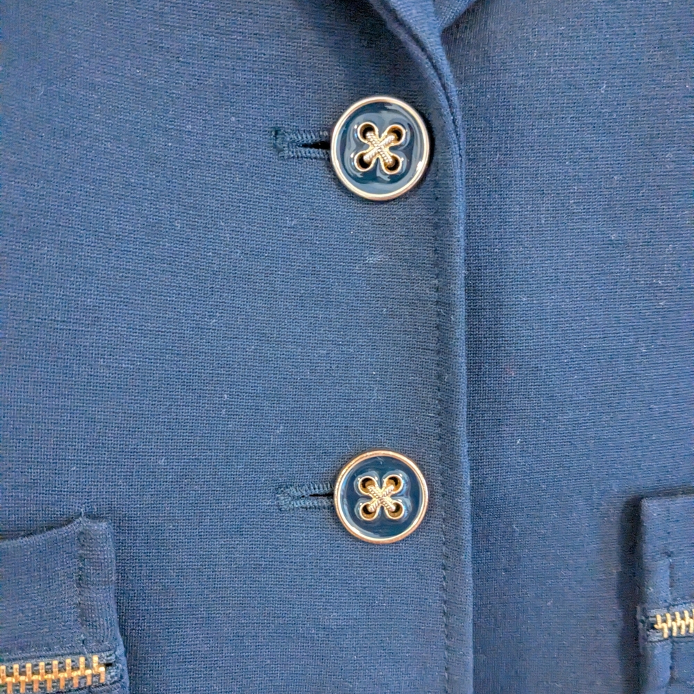 Cache Women's Navy Blazer with Gold Accents - Picture 3 of 9